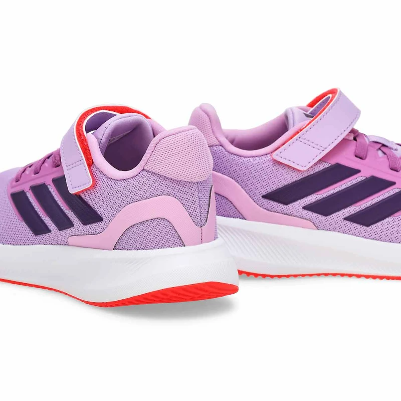 Girls'  RunFalcon 5 EL C Sneaker - Power Plum/Auro