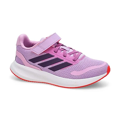 Girls'  RunFalcon 5 EL C Sneaker - Power Plum/Auro