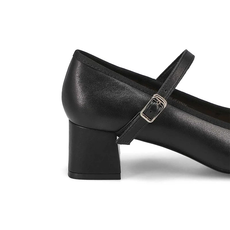 Mary Jane habille en cuir lisse KATE, noir, femme