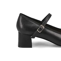 Mary Jane habille en cuir lisse KATE, noir, femme