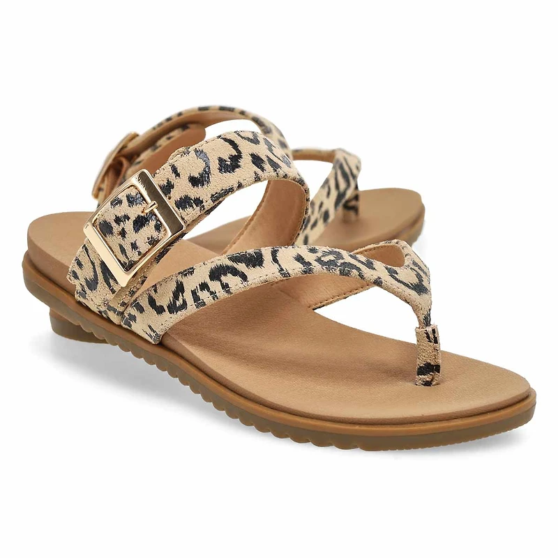 Women's Lacey Casual Thong Sandal - Grey/Black