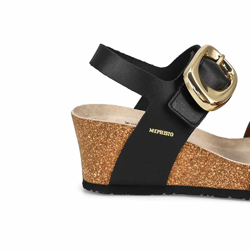 Women's Leandre Footbed Wedge Sandal - Dark Brown