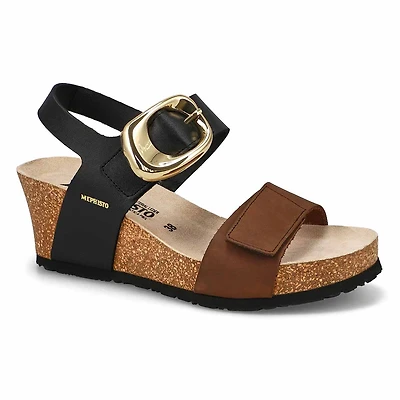 Women's Leandre Footbed Wedge Sandal - Dark Brown