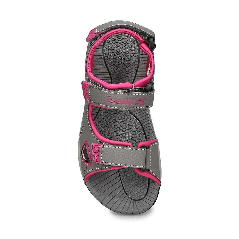 Sandale sport LOBSTER 2, gris fonc/rose, filles