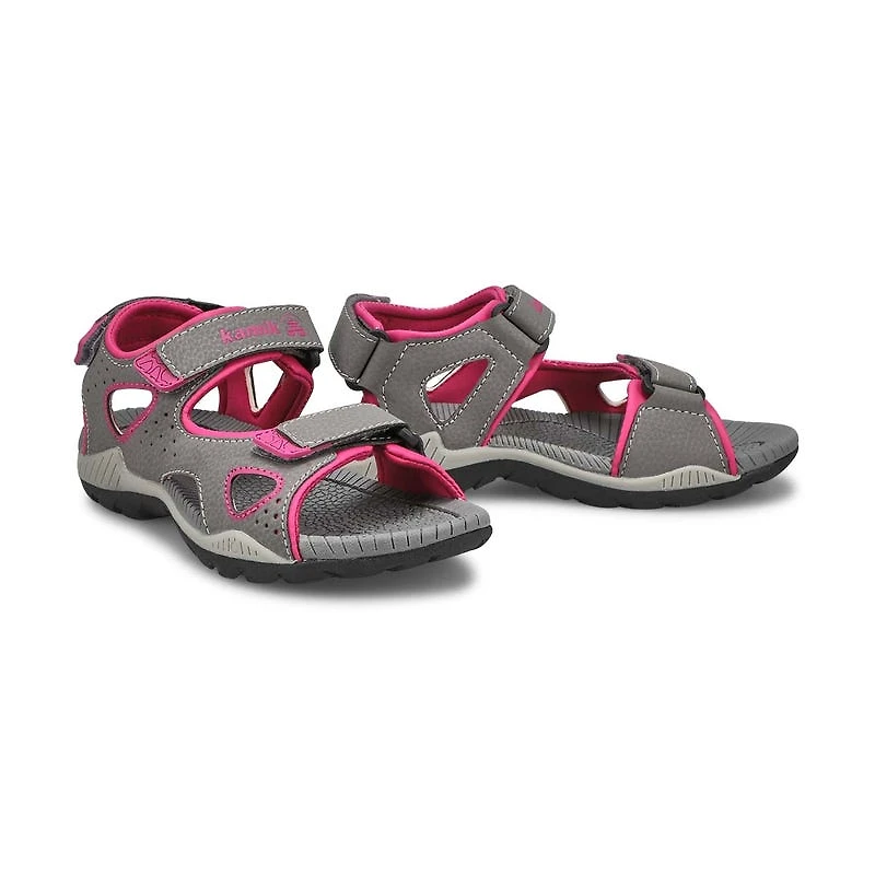 Sandale sport LOBSTER 2, gris fonc/rose, filles