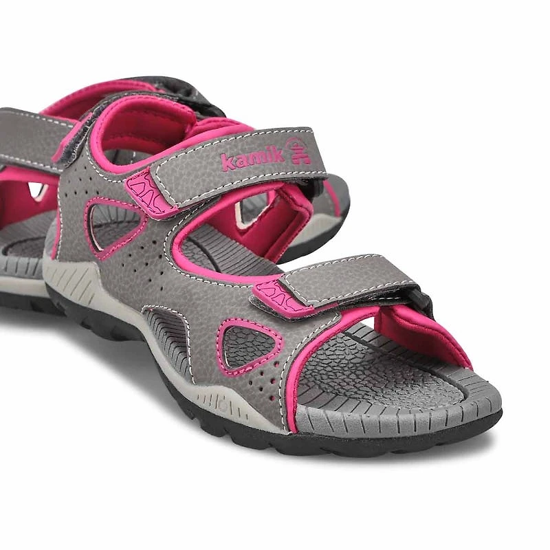 Sandale sport LOBSTER 2, gris fonc/rose, filles