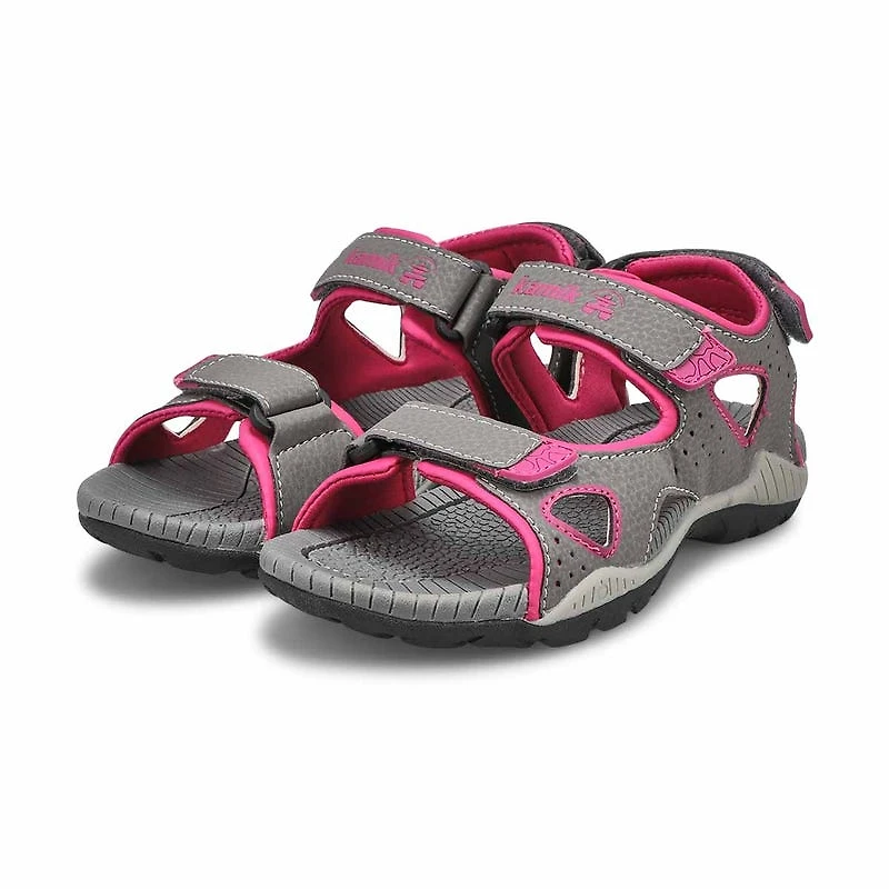 Sandale sport LOBSTER 2, gris fonc/rose, filles