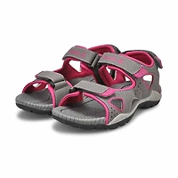 Sandale sport LOBSTER 2, gris fonc/rose, filles
