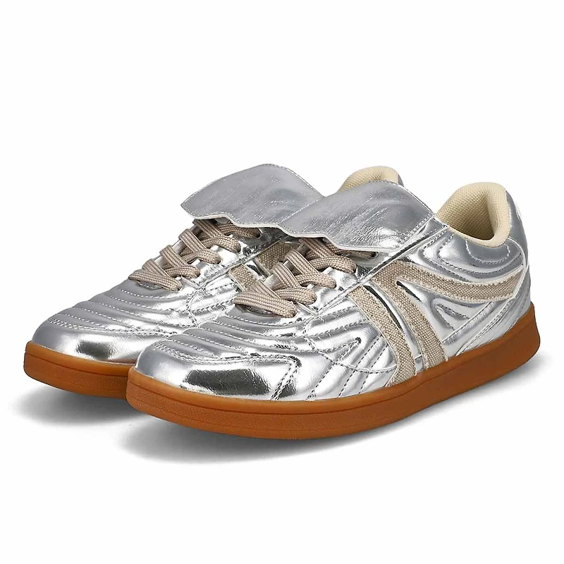 Women's Madrid Lace Up Fashion Sneaker - Silver