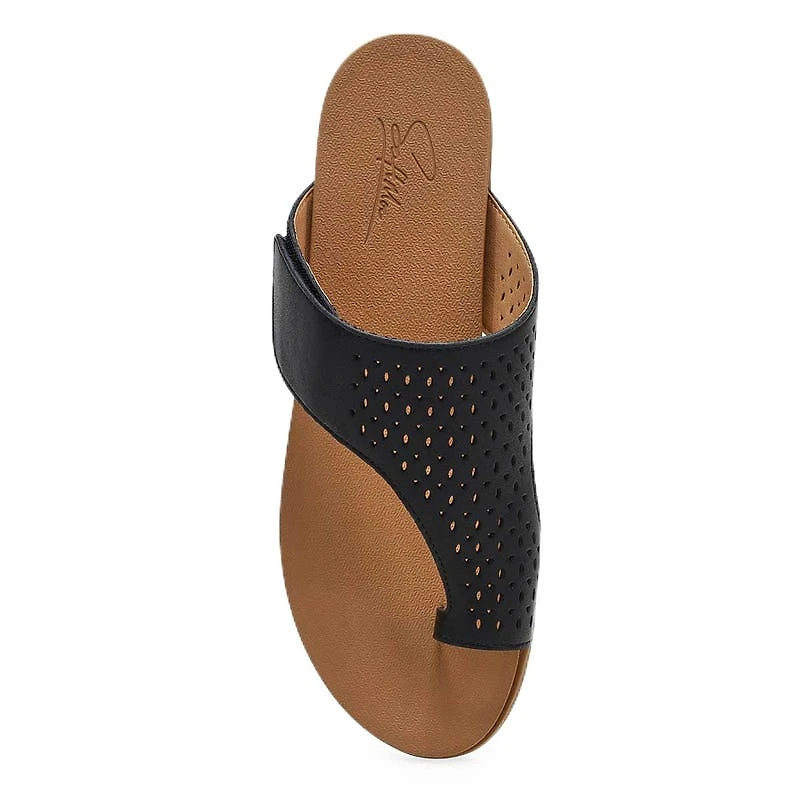 Women's Margot Casual Toe Loop Sandal - Black
