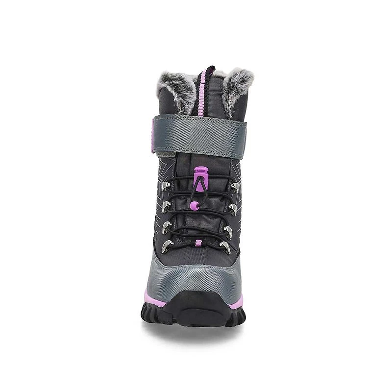 Girls'  Mia Waterproof Winter Boot - Black/Purple