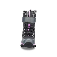 Girls'  Mia Waterproof Winter Boot - Black/Purple