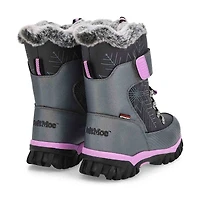 Girls'  Mia Waterproof Winter Boot - Black/Purple