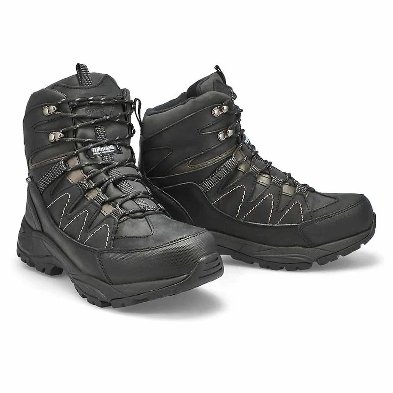 Men's Miles Waterproof Lace Up Winter Boot - Black