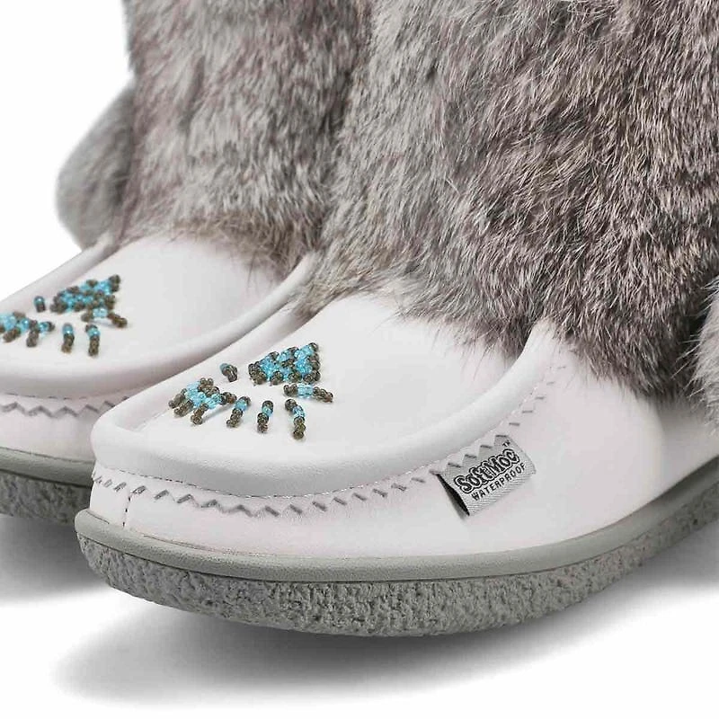 SoftMocs impermables MINIMUK POM 2, blanc, femmes
