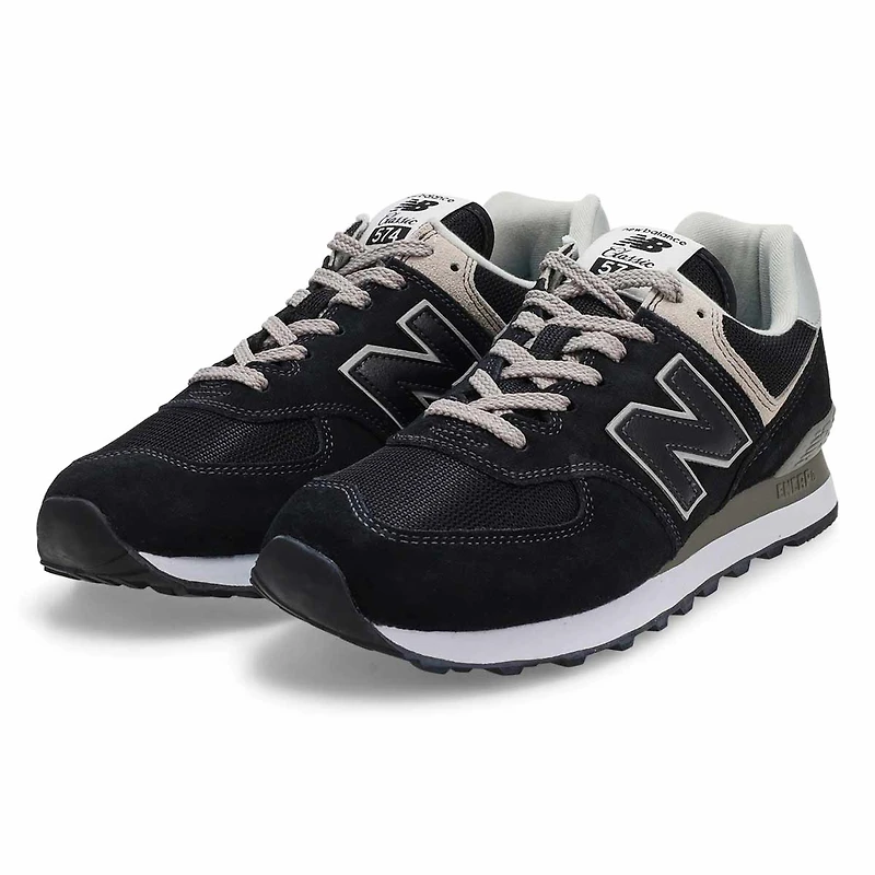 Baskets à lacets 574, noir/blanc, hommes