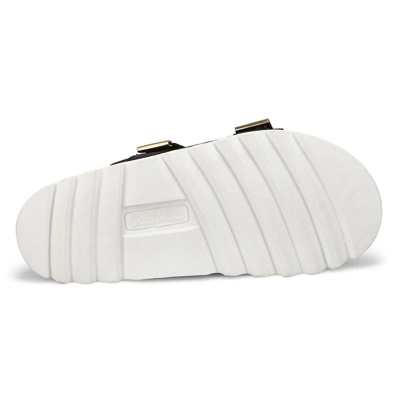 Women's Mysaria 2 Strap Leather Sandal - Black