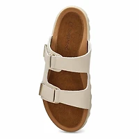 Sandale en cuir  2 brides MYSARIA, noir, femmes