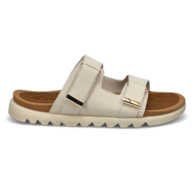 Sandale en cuir  2 brides MYSARIA, noir, femmes