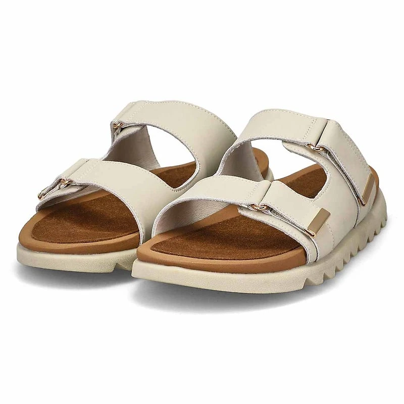 Sandale en cuir  2 brides MYSARIA, noir, femmes