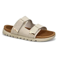 Sandale en cuir  2 brides MYSARIA, noir, femmes