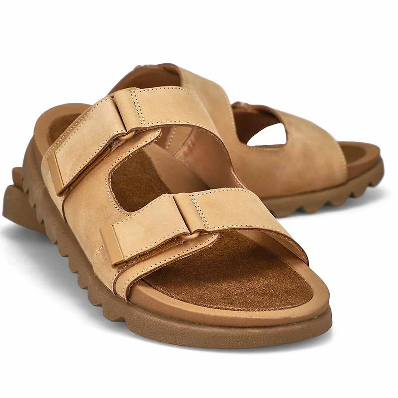 Women's Mysaria 2 Strap Leather Sandal - Black