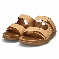 Women's Mysaria 2 Strap Leather Sandal - Black