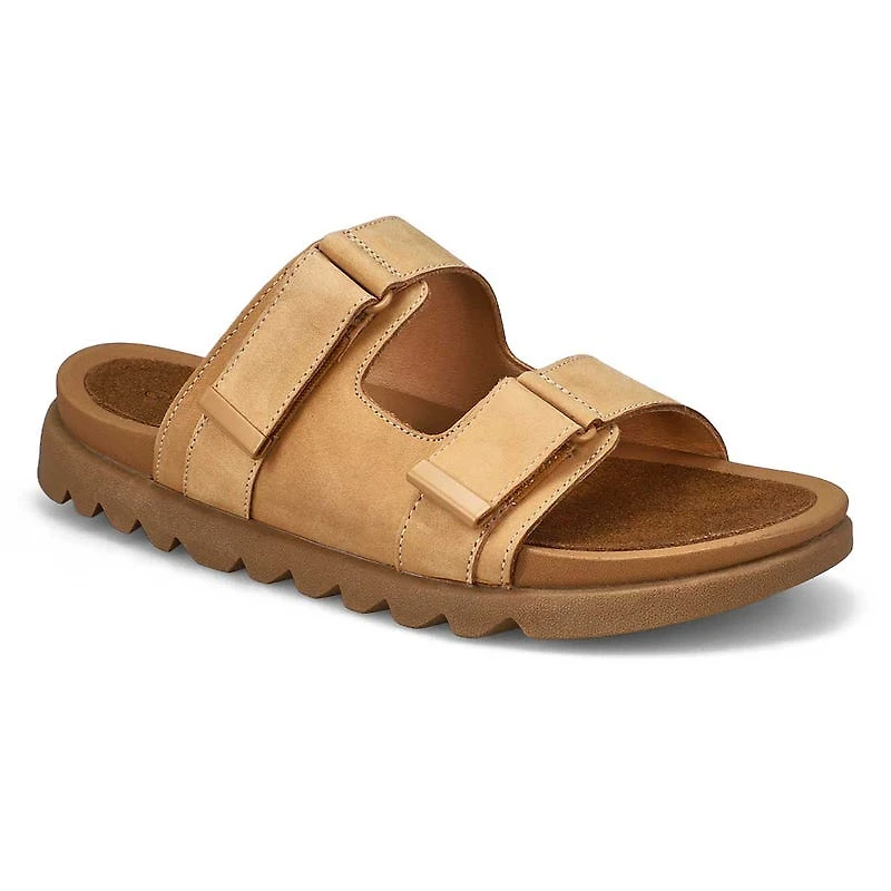 Women's Mysaria 2 Strap Leather Sandal - Black