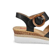 Women's Nadine 93 Vegan Wedge Sandal - Black/Multi