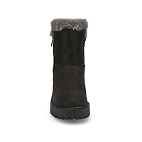 Women's Natalie Wedge Fur Trim Casual Bootie