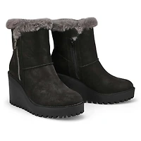 Women's Natalie Wedge Fur Trim Casual Bootie