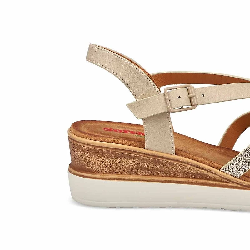 Sandale compense vgane NORA 93, noir multi, femm