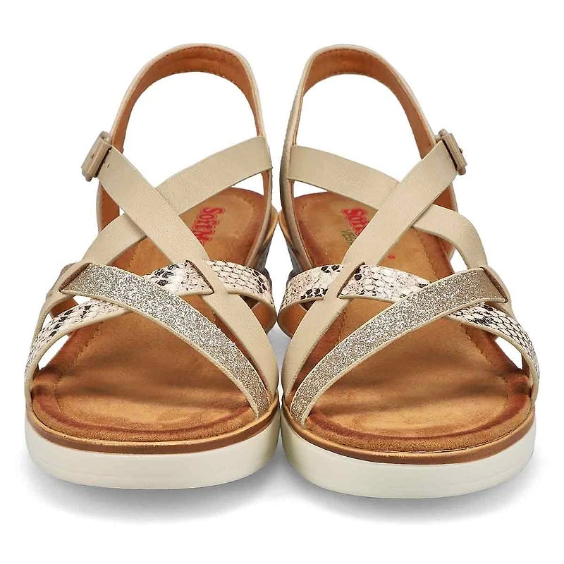 Sandale compense vgane NORA 93, noir multi, femm