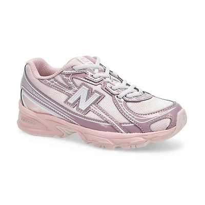 Girls' 740 Lace Up Sneaker - Light Pink
