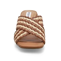 Sandale habille PERFECT, noir/raphia naturel, fem