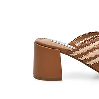 Sandale habille PERFECT, noir/raphia naturel, fem