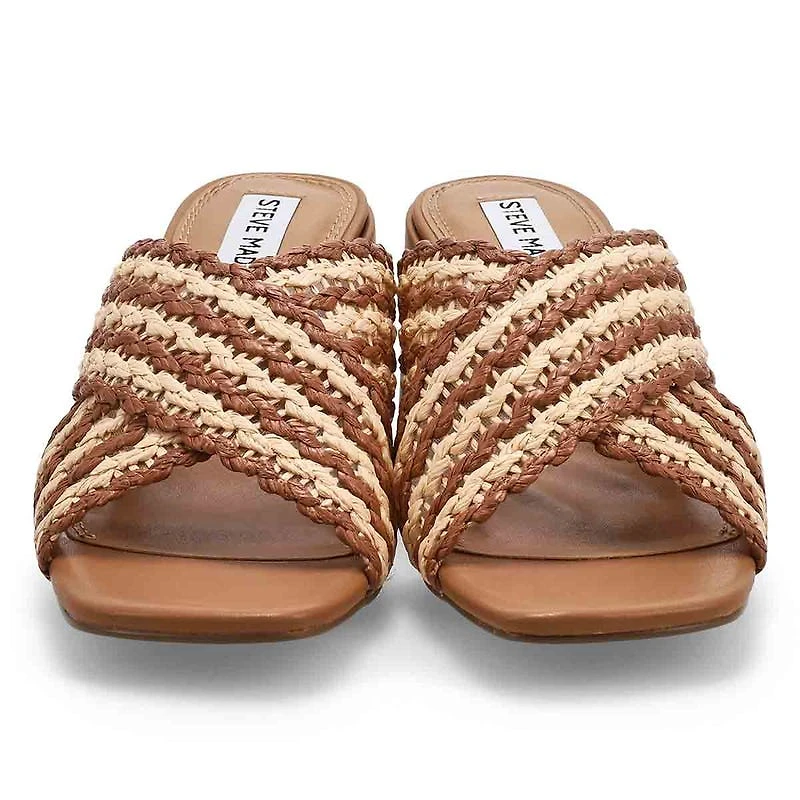 Sandale habille PERFECT, noir/raphia naturel, fem