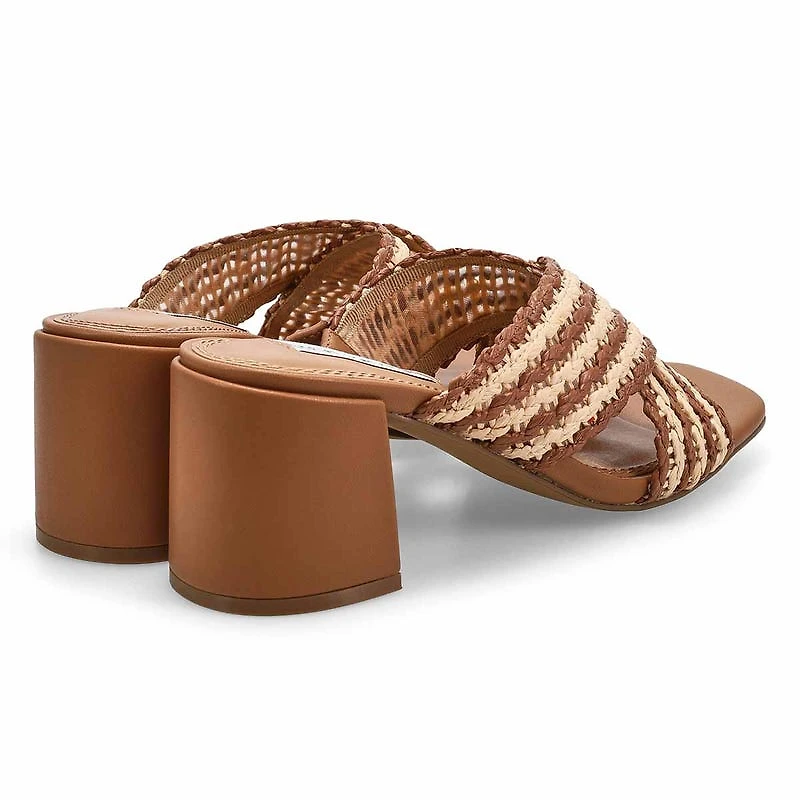 Sandale habille PERFECT, noir/raphia naturel, fem