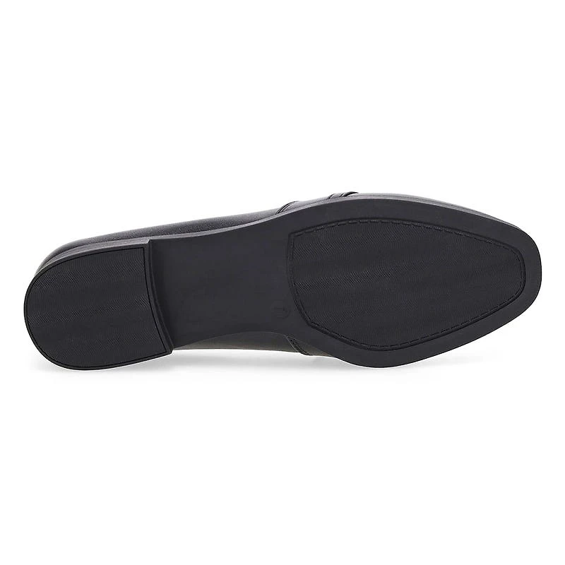 Women's  Peyton Bit Leather Slip On Flat - Black