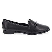 Women's  Peyton Bit Leather Slip On Flat - Black