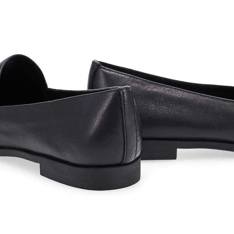 Women's  Peyton Bit Leather Slip On Flat - Black