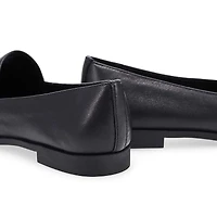 Women's  Peyton Bit Leather Slip On Flat - Black