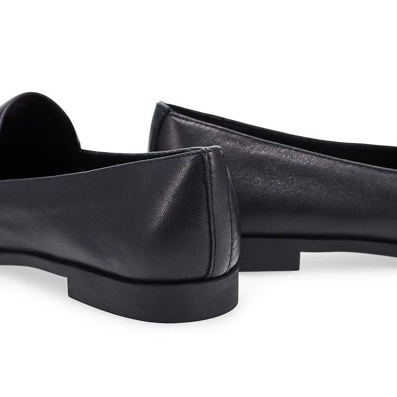 Women's  Peyton Bit Leather Slip On Flat - Black