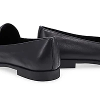 Women's  Peyton Bit Leather Slip On Flat - Black