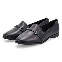 Women's  Peyton Bit Leather Slip On Flat - Black