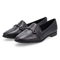 Women's  Peyton Bit Leather Slip On Flat - Black