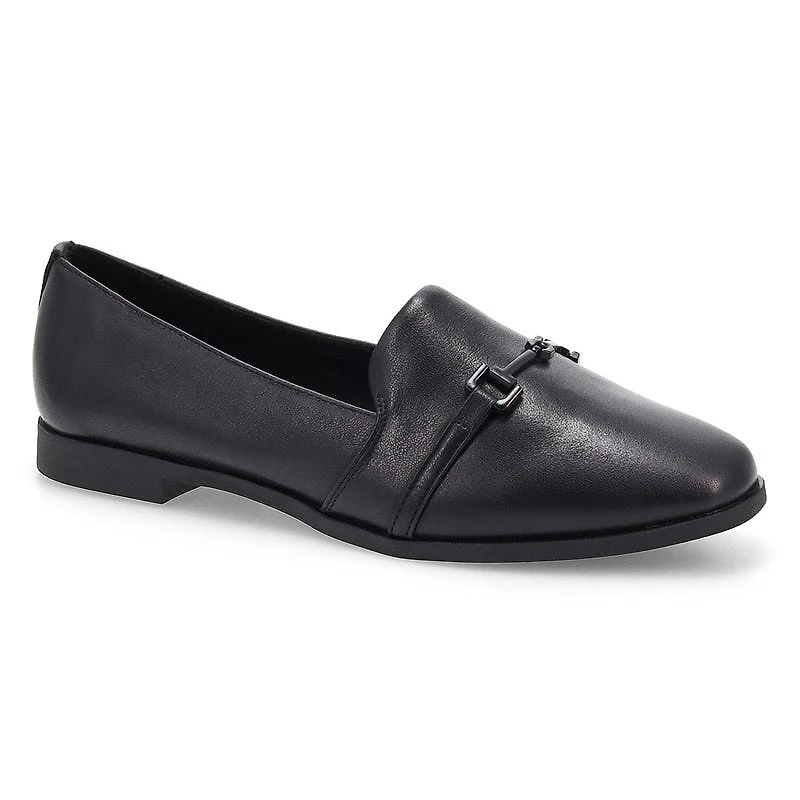 Women's  Peyton Bit Leather Slip On Flat - Black