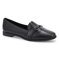Women's  Peyton Bit Leather Slip On Flat - Black
