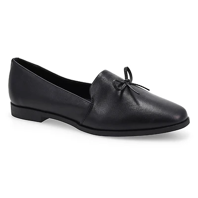 Chaussure plate en cuir à enfiler Peyton Bow pour