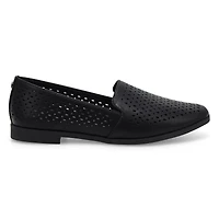 Women's Peyton Perforated Leather Slip On Flat